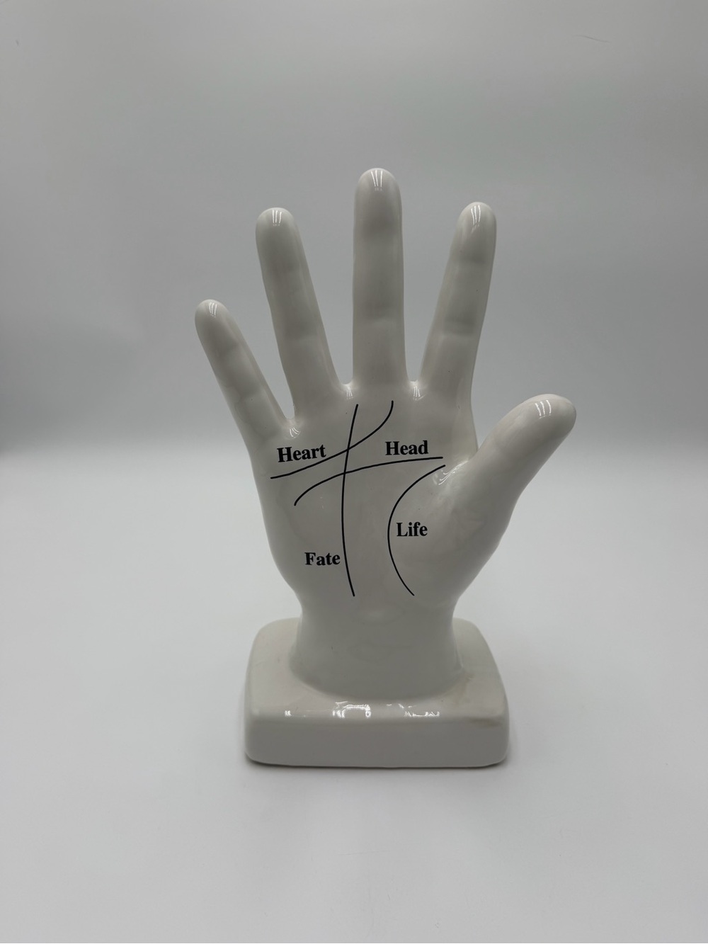 13" Ceramic Palmistry Palm Reading Lines Magic Mystic Fortune Telling Hand